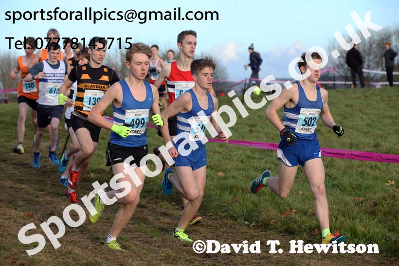 Mens under-17s 2017 Start Fitness North Eastern Harrier League, Aykley Heads, Durham. Photo:  David T. Hewitson/Sports for All Pics